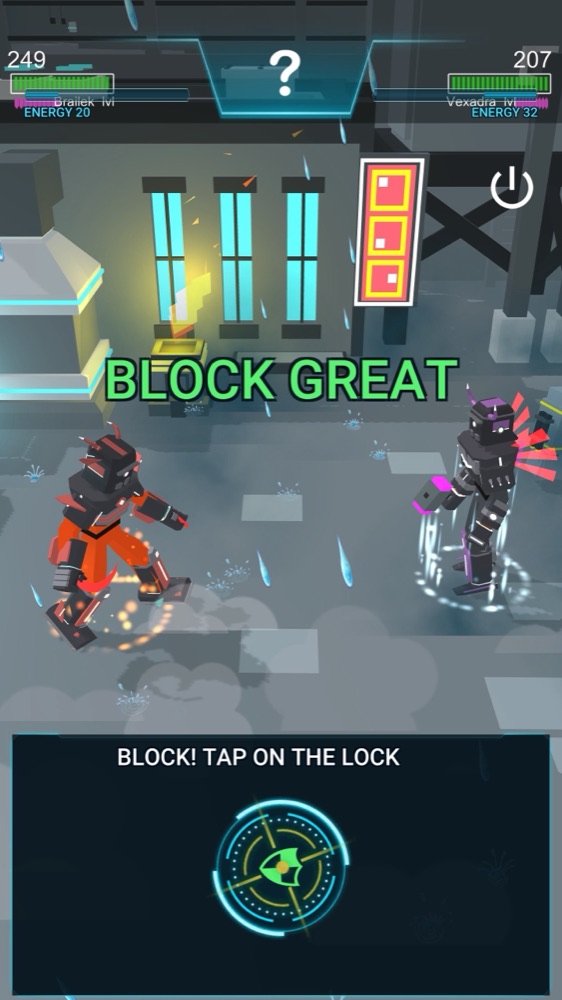 Blocking an attack by tapping on the lock