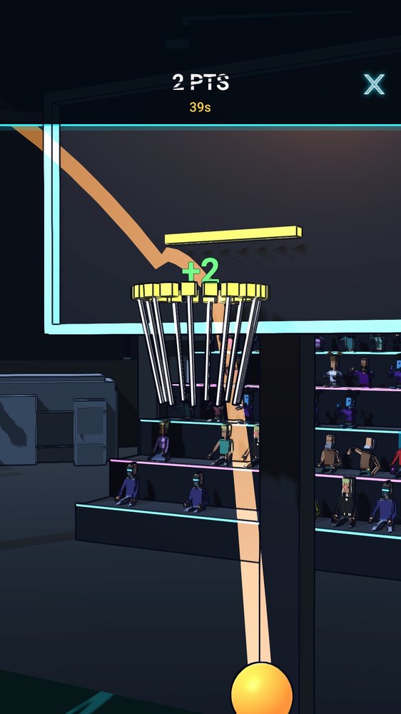 Basketball: a swish in the neon arena